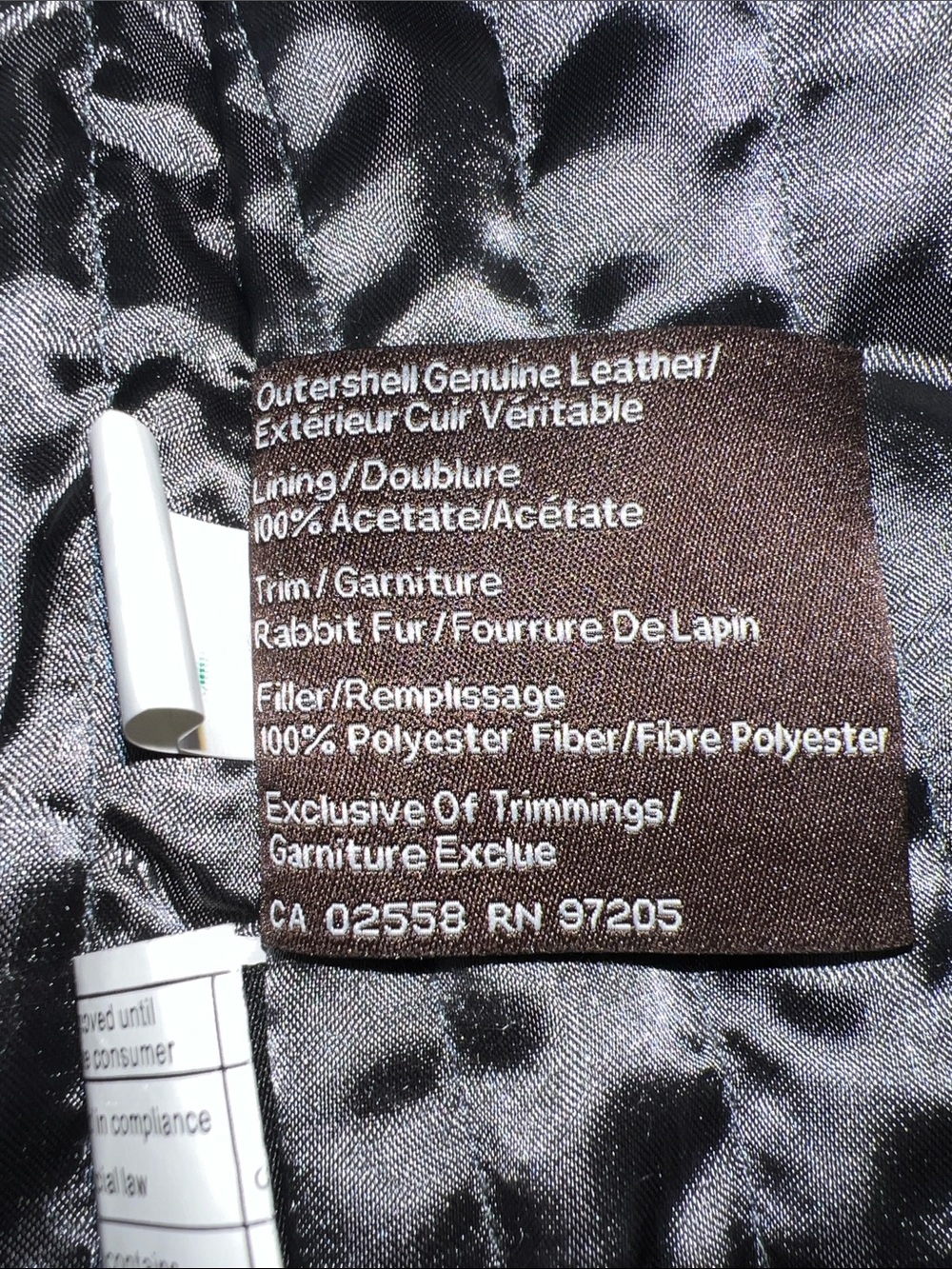 Danier Black Leather Coat with Plush Rabbit Fur Collar - Picture 12 of 15
